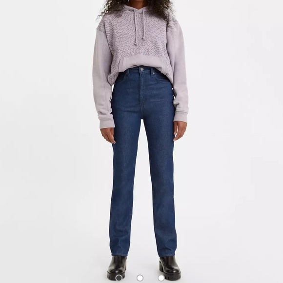 Levi’s Big E Wellthread 70’s High Straight Organic Denim Jeans - Picture 7 of 14